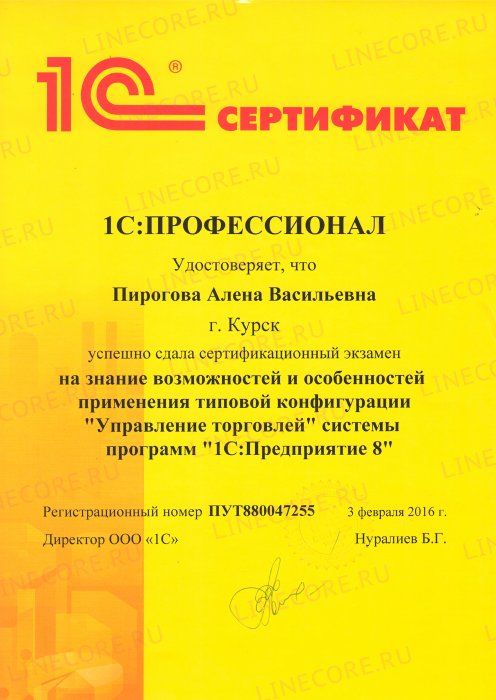 1С:Профессионал. Управление торговлей 8