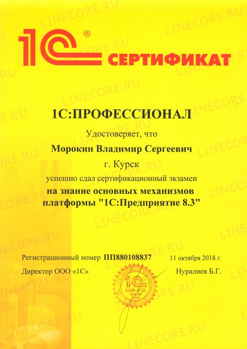 1С:Профессионал. Платформа 1С:Предприятие 8.3