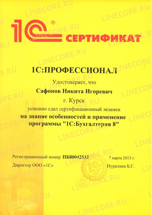 1С:Профессинал. Бухгалтерия 8