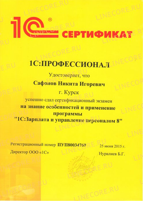 1С:Профессионал. Зарплата и управление персоналом 8