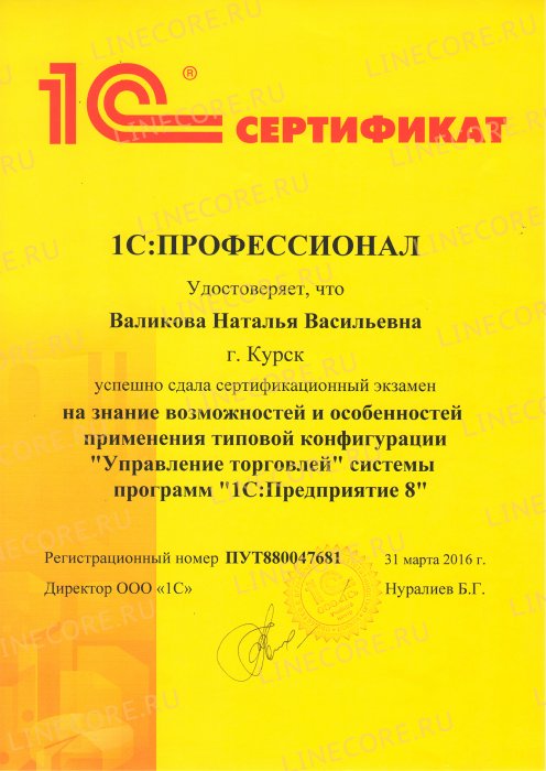1С:Профессионал. Управление торговлей 8