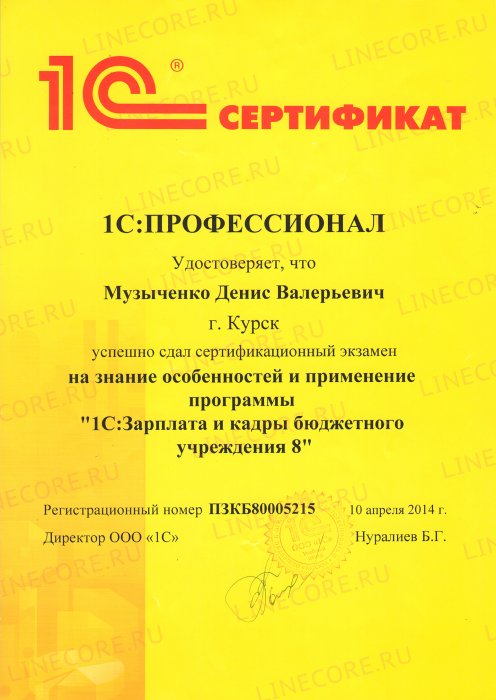1С:Профессионал. Зарплата и кадры бюджетного учреждения 8